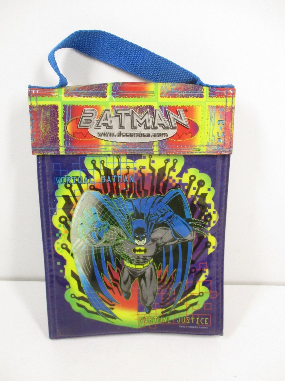 Vintage 1998 BATMAN Virtual Justice Lunch Sack Bag Insulated DC Comics